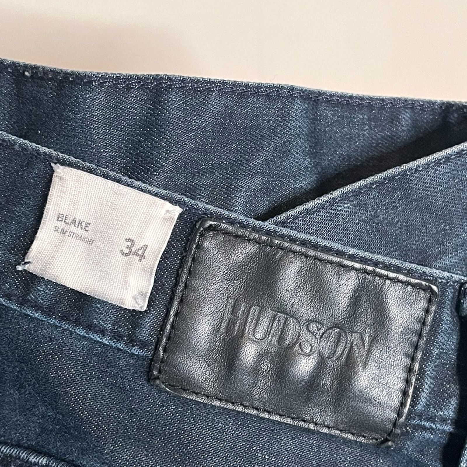 Hudson HUDSON Jeans Blake Slim Straight-Fit Buttoned Fly Jeans Size US 34 / EU 50 - 5 Thumbnail
