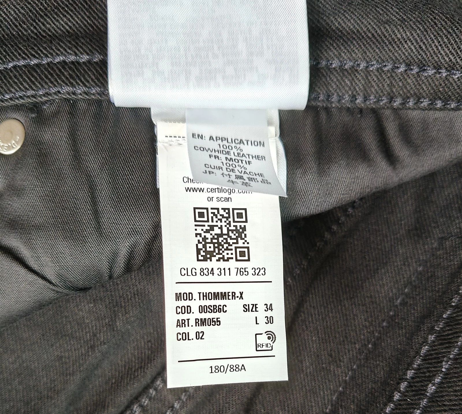 Diesel Diesel THOMMER-X L.30 MENS JEANS T/9577 Size US 34 / EU 50 - 9 Thumbnail