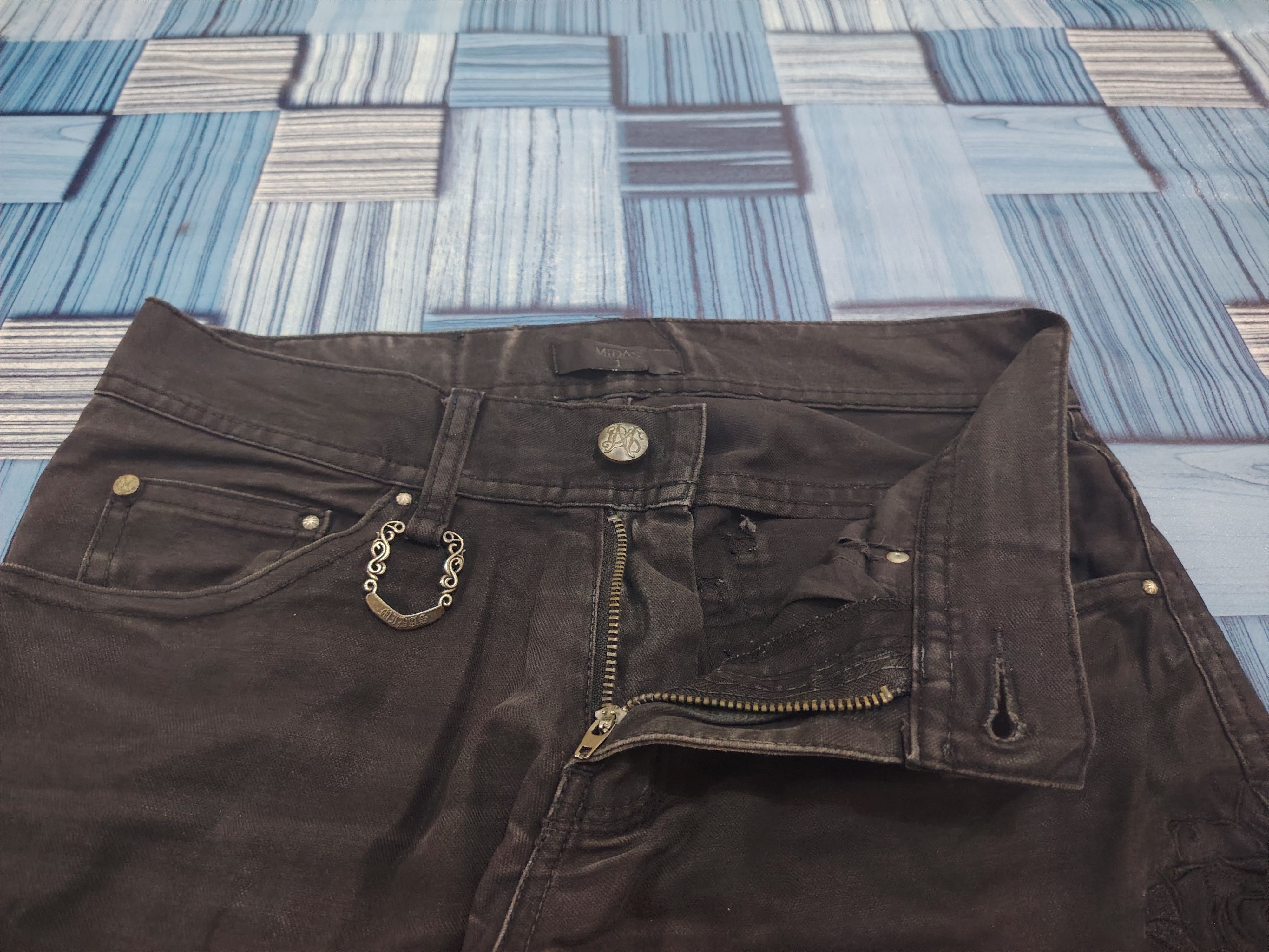 Japanese Brand Midas black pants Size US 29 - 9 Thumbnail