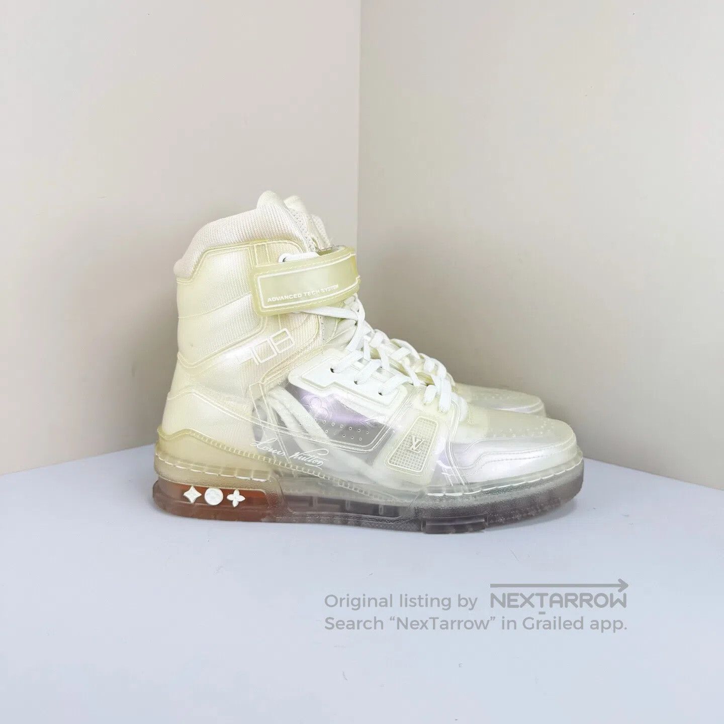 Louis Vuitton Louis Vuitton Transparent High-Top Trainer Sneakers| Size US 8.5 / IT 38.5 - 4 Thumbnail
