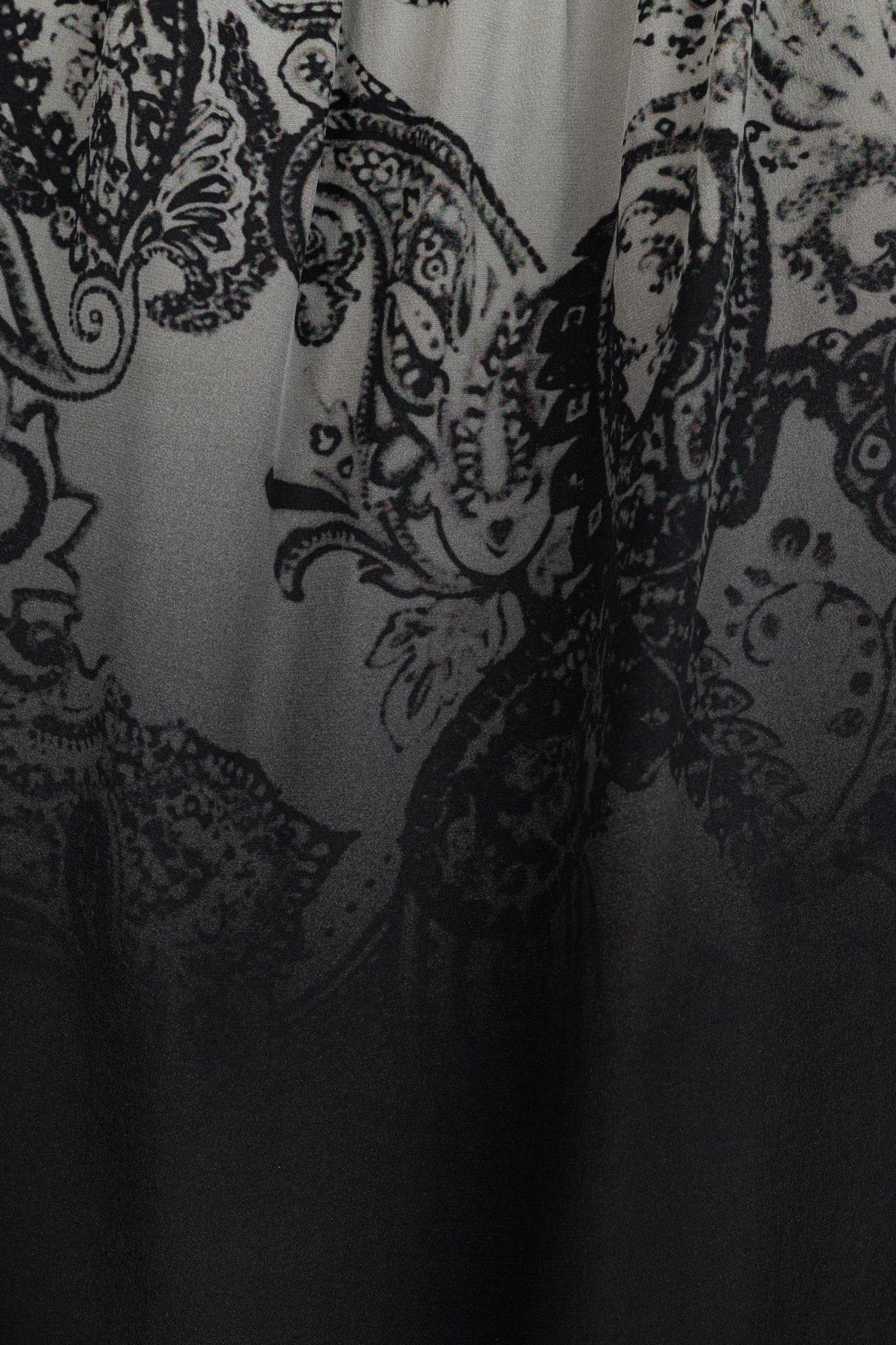 Etro Etro White & Black Ombre Paisley Silk-Crepe Dress Size M / US 6-8 / IT 42-44 - 7 Thumbnail