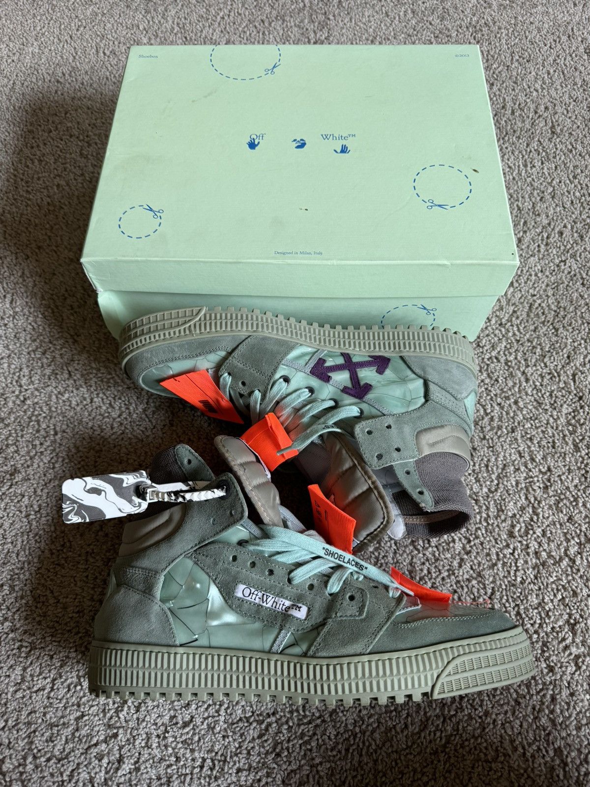 Designer × Off-White Off-White Off-Court High ‘Mint Green’ Size 12 Size US 12 / EU 45 - 1 Thumbnail