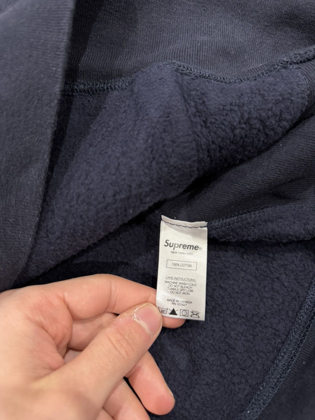 Supreme Supreme Icy Arc Hooded Sweatshirt Navy Size: L Size US L / EU 52-54 / 3 - 10 Thumbnail