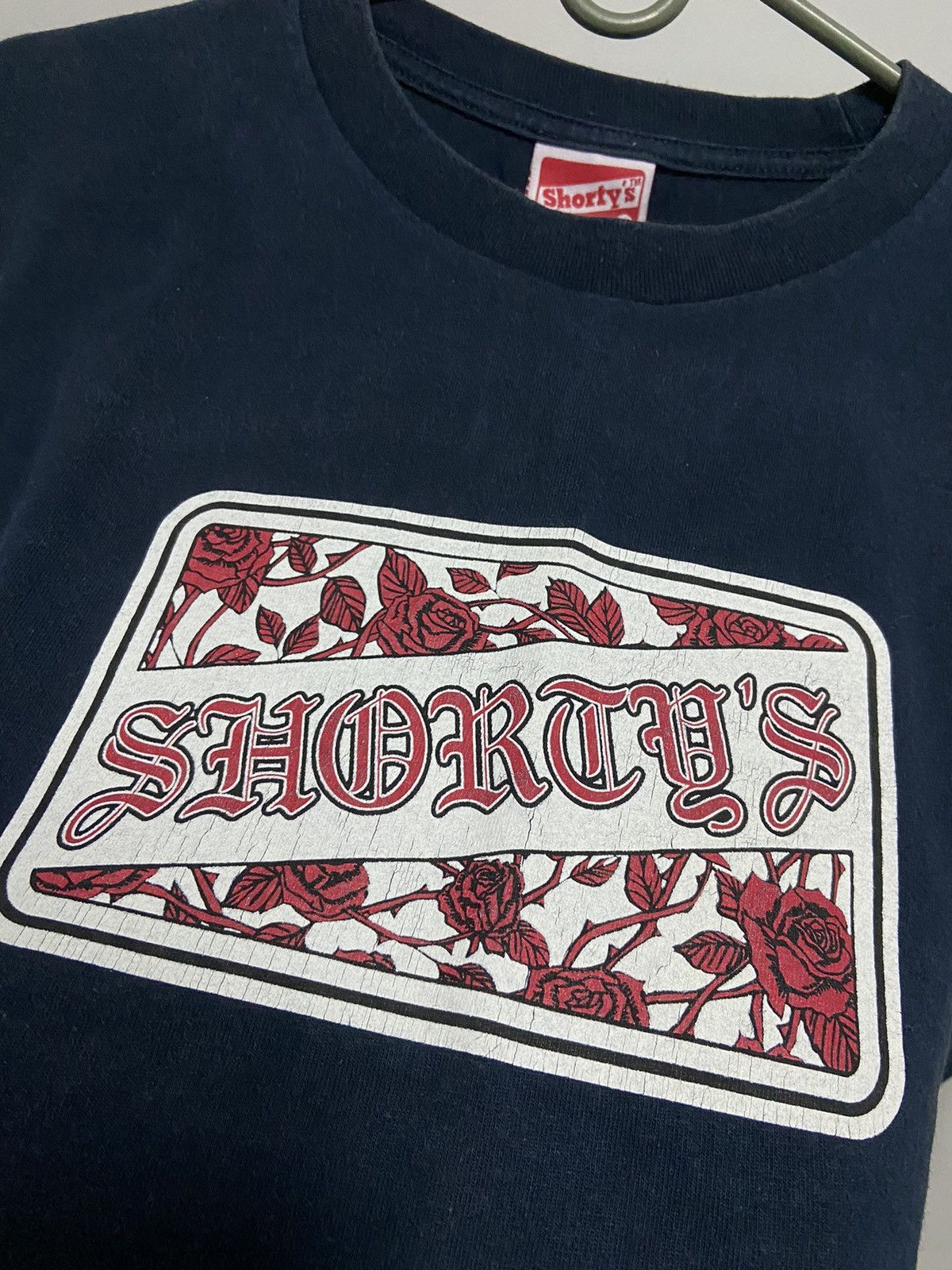 Shorty's Skateboards × Vintage Shorty's skate big box logo 🌹 roses vintage t shirt Size US XL / EU 56 / 4 - 3 Thumbnail