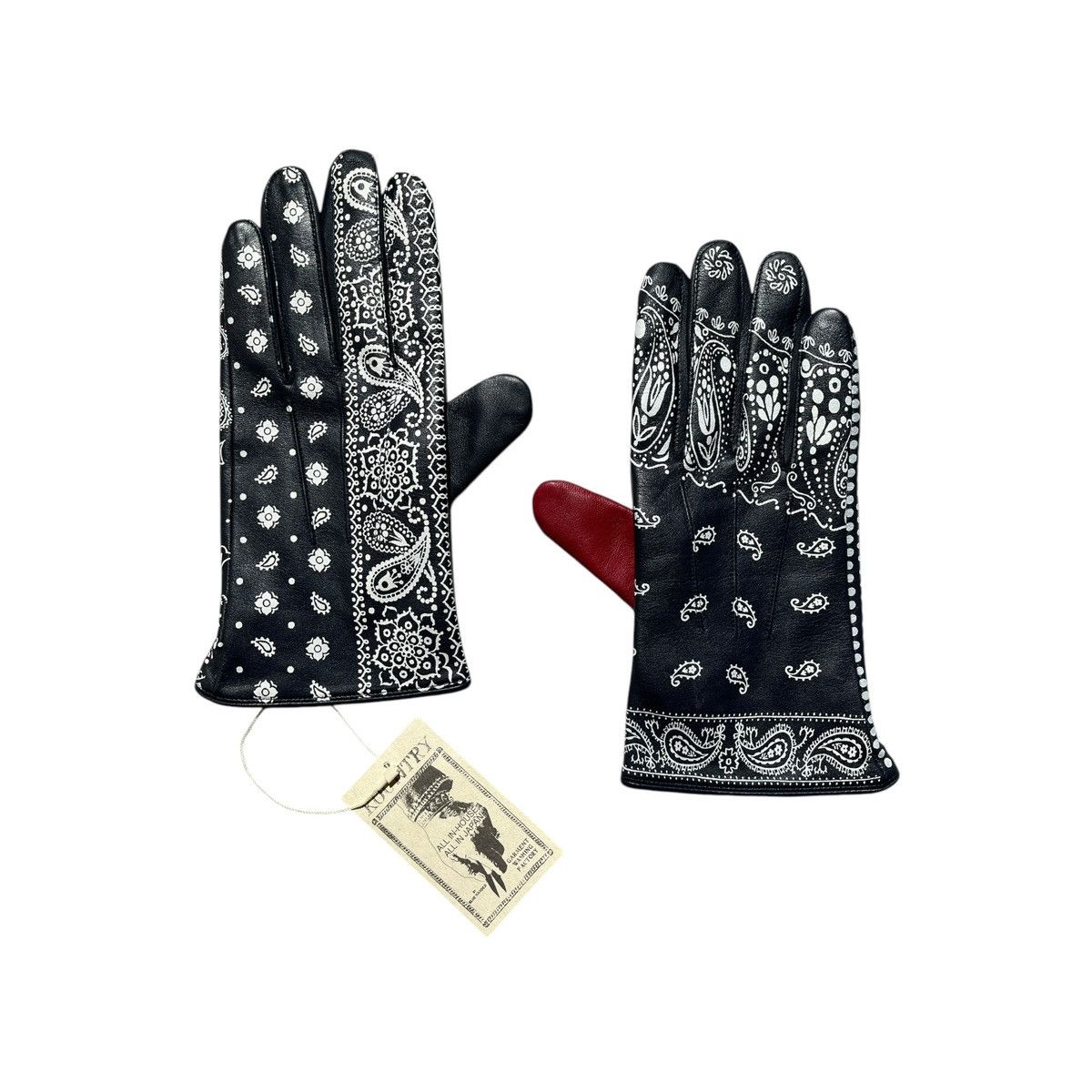 Kapital Lamb skin Leather paisley gloves Size ONE SIZE - 1 Thumbnail