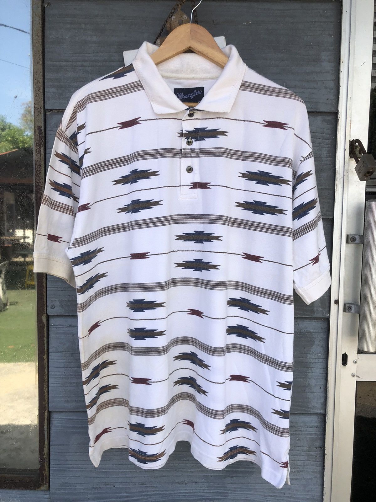 Wrangler Vintage OVP Wrangler Navajo Western Polo Shirt Size US XL / EU 56 / 4 - 1 Thumbnail