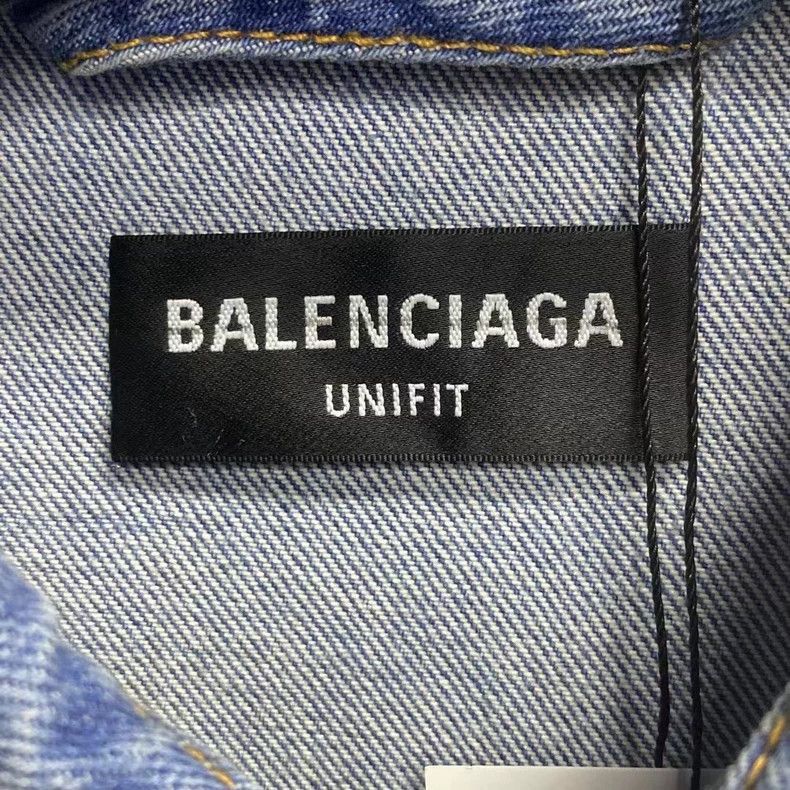 Balenciaga Balenciaga Light Blue Denim Jacket-2506 Size US XS / EU 42 / 0 - 3 Thumbnail