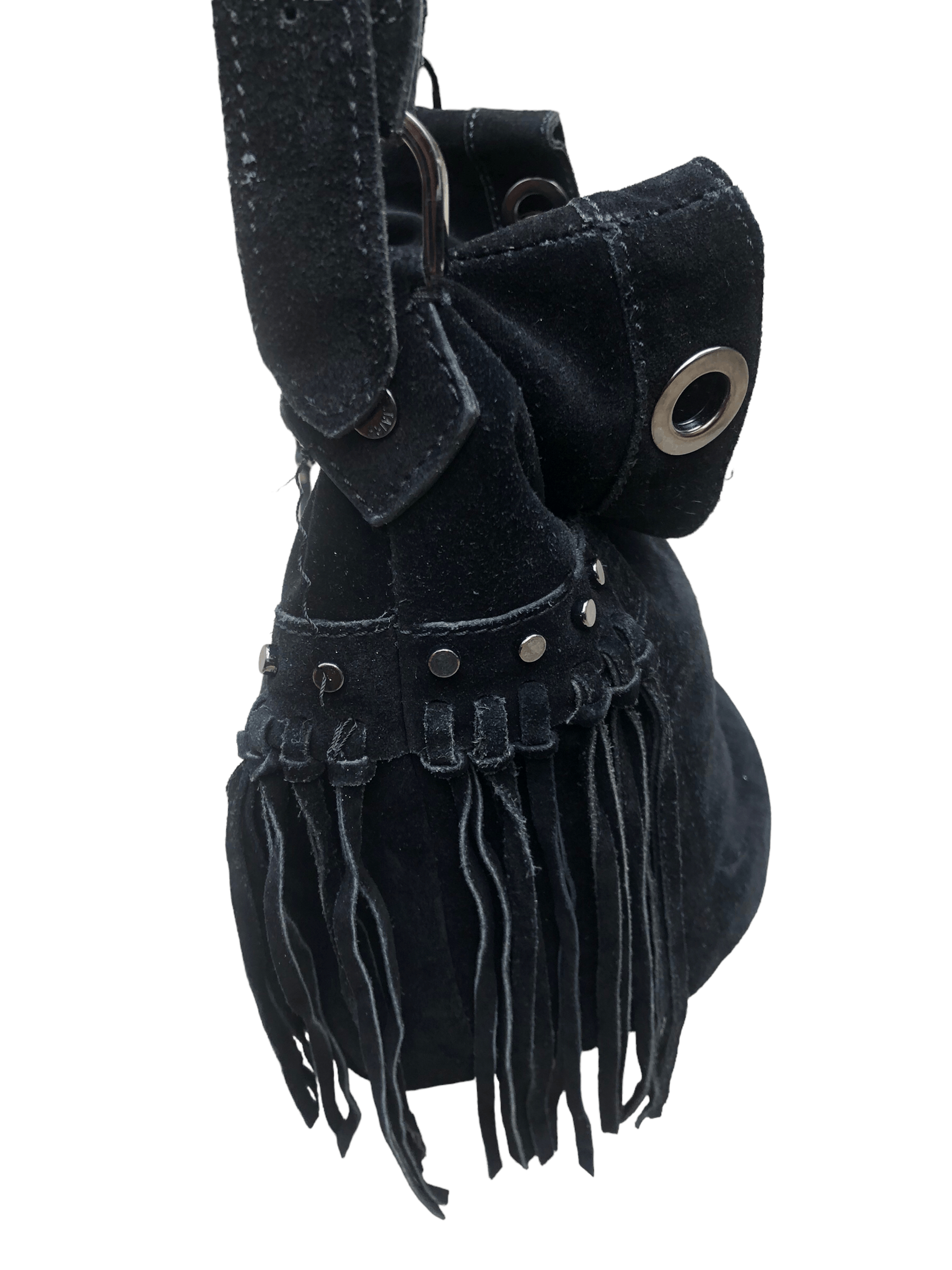 Zadig & Voltaire 🔥Y2K ZADIG & VOLTAIRE 'Bobo Gipsy' Black Suede Bucket Bag Size ONE SIZE - 7 Thumbnail