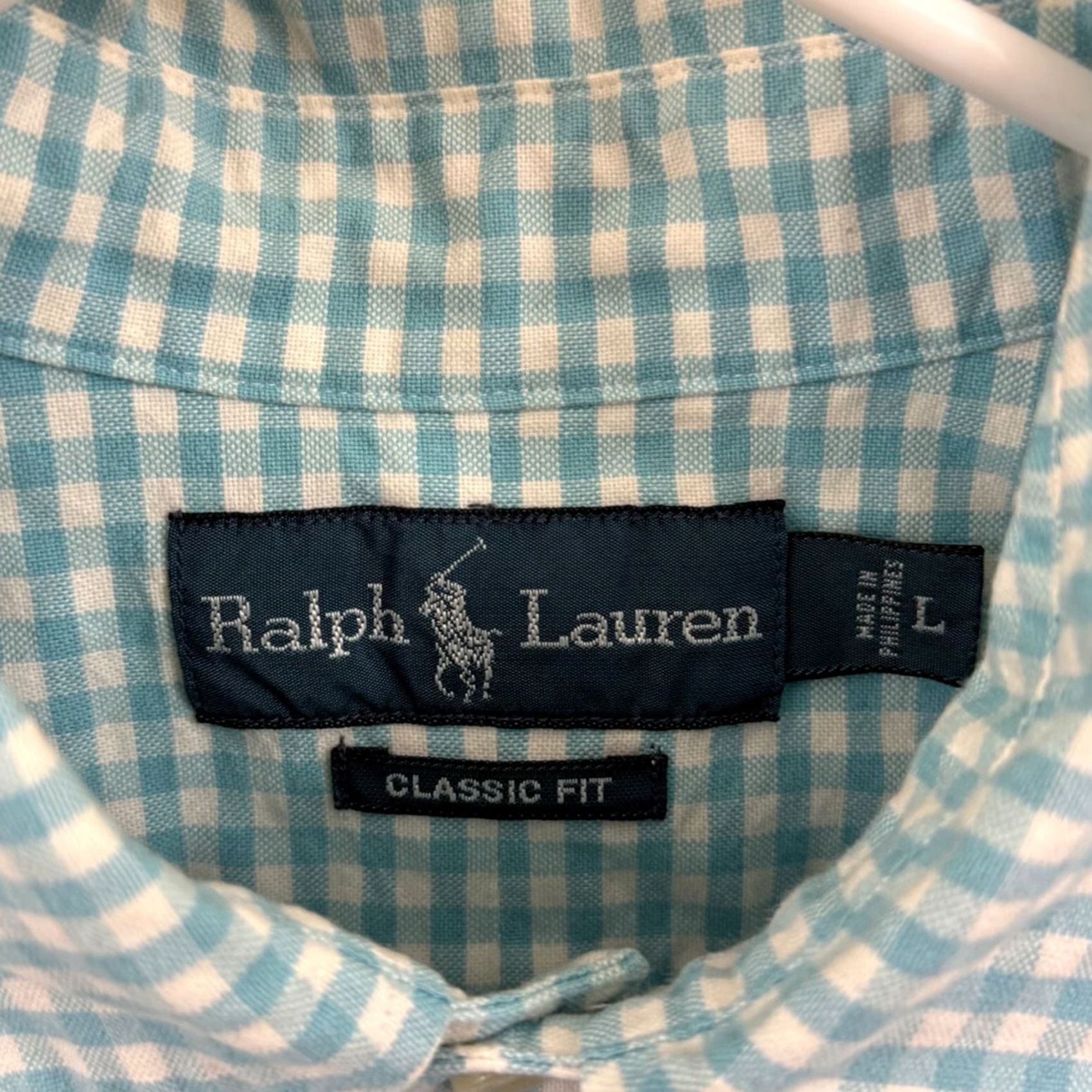 Polo Ralph Lauren Polo Ralph Lauren Shirt Mens Large Blue Classic Fit Button Check Pony Preppy Size US L / EU 52-54 / 3 - 7 Thumbnail