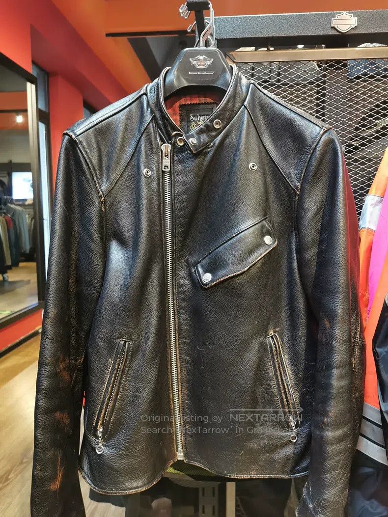 Schott Schott cable-stayed biker leather jacket Size US L / EU 52-54 / 3 - 2 Thumbnail