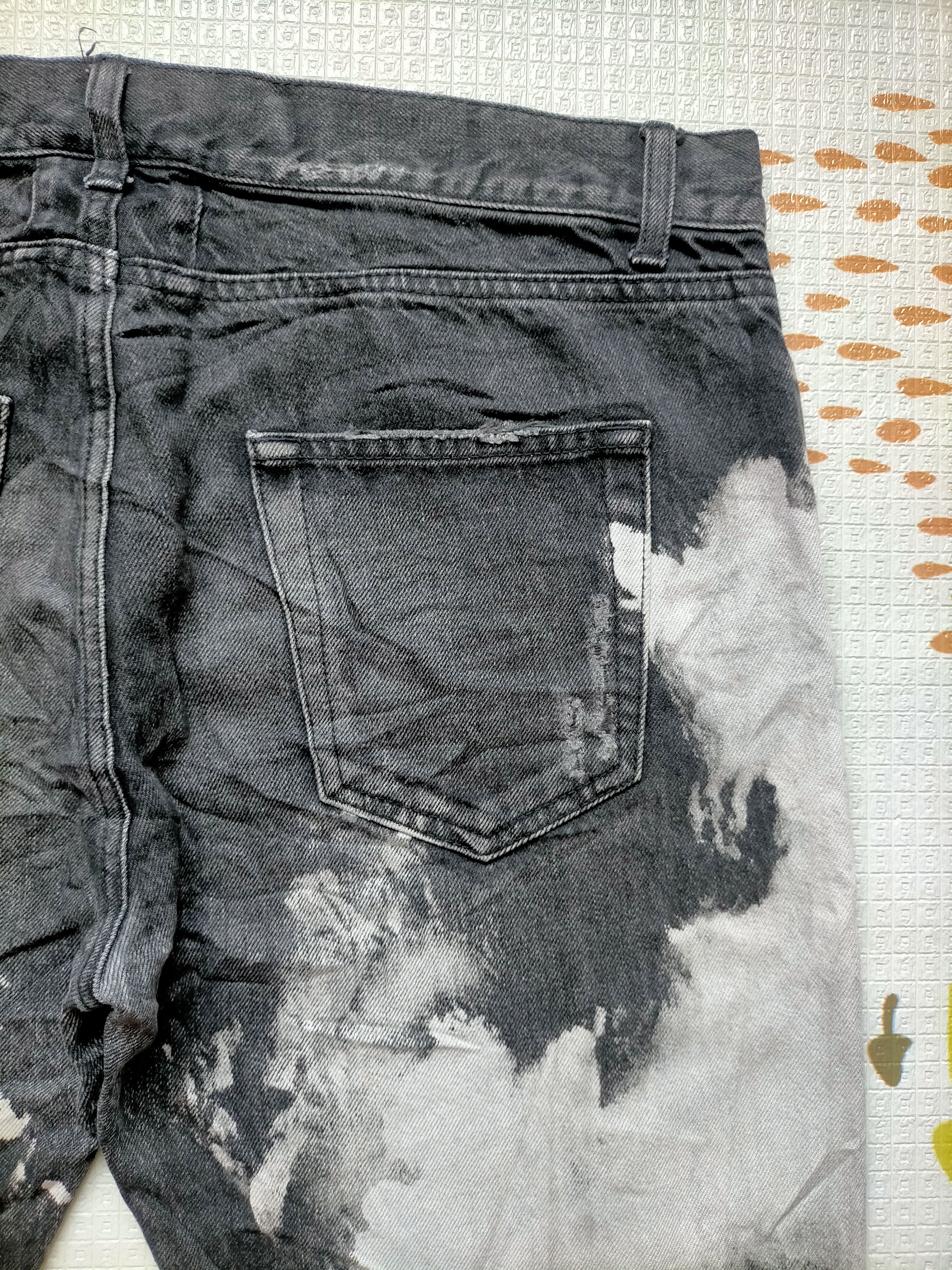 Saint Laurent Paris Saint Laurent Paris D 02 M/SK - LW Destroyed Acid Wash Size US 34 / EU 50 - 14 Thumbnail