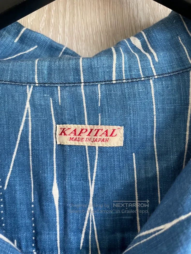 Kapital Kapital Blue dyed striped shirt Size US L / EU 52-54 / 3 - 2 Thumbnail