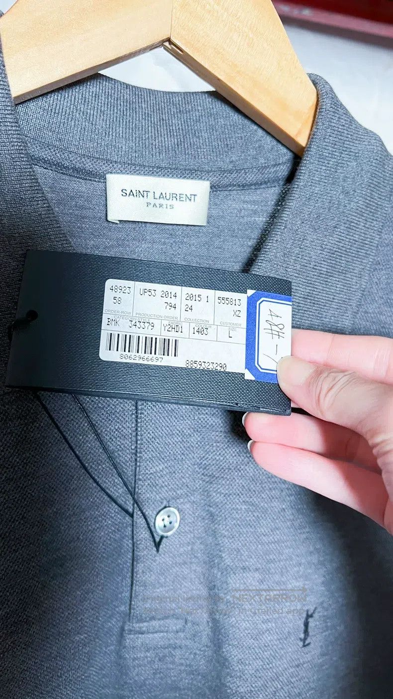 Saint Laurent Paris Saint Laurent Paris Grey Polo Short Sleeve Size US S / EU 44-46 / 1 - 4 Thumbnail