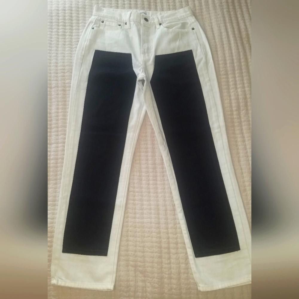 Designer Pistola Jean's Black/White Size 26 Size 26" / US 2 / IT 38 - 2 Thumbnail