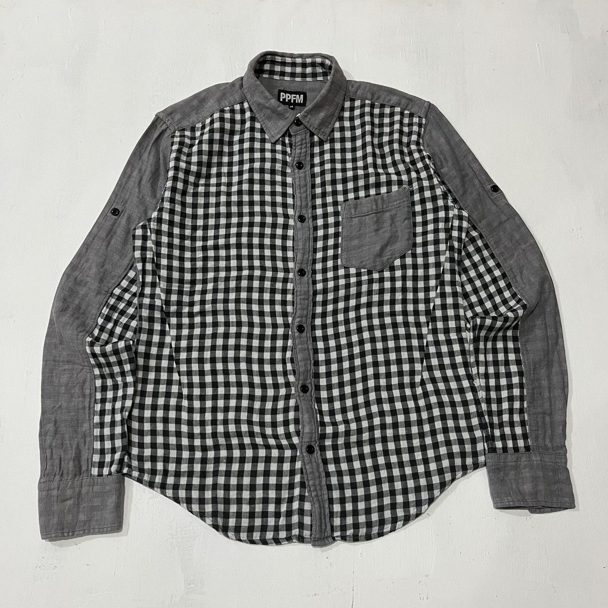 Japanese Brand PPFM Checkerd Button Up Shirt Size US M / EU 48-50 / 2 - 1 Thumbnail