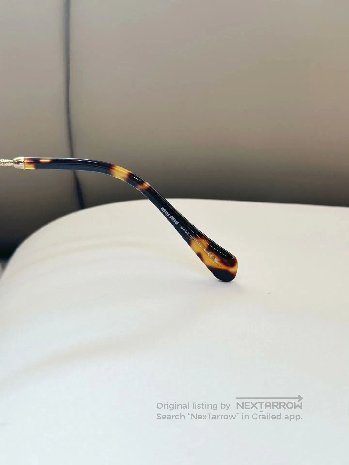 Miu Miu Miu Miu Gold Square-Round Plain Glasses. Size ONE SIZE - 8 Thumbnail