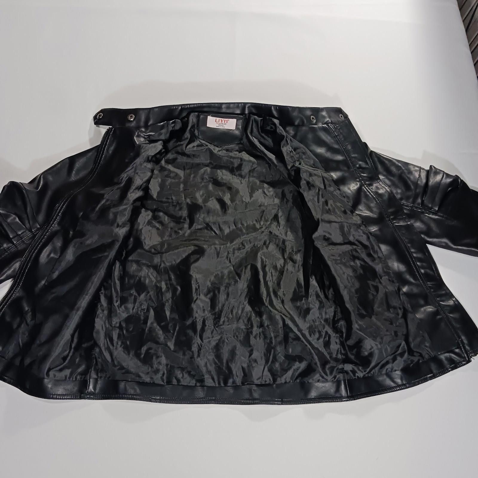 Other LJYH Jacket Women's Faux Leather Pleated Elbow T11-12 Black Size ONE SIZE - 10 Thumbnail
