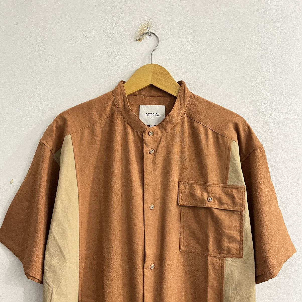 Issey Miyake Cotorica - Two tone color Stand collar Shirt Size US M / EU 48-50 / 2 - 2 Thumbnail