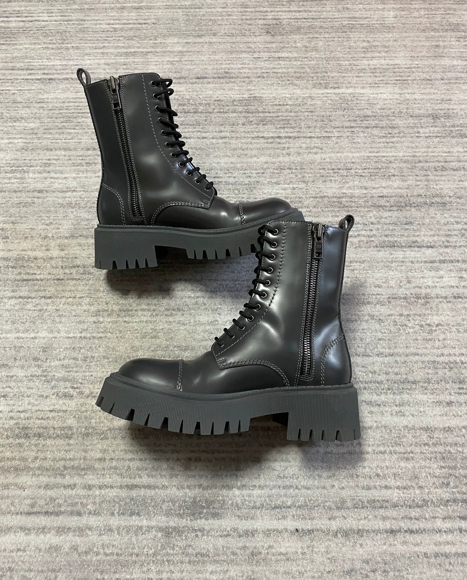 Balenciaga Balenciaga Tractor Hi-Top Lace-Up Derby Boot Round Toe Size US 8.5 / IT 38.5 - 4 Thumbnail