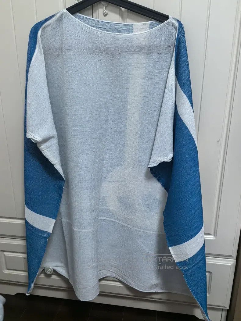 Issey Miyake Issey Miyake size:one size Blue Midi Skirt Size 31" - 2 Thumbnail
