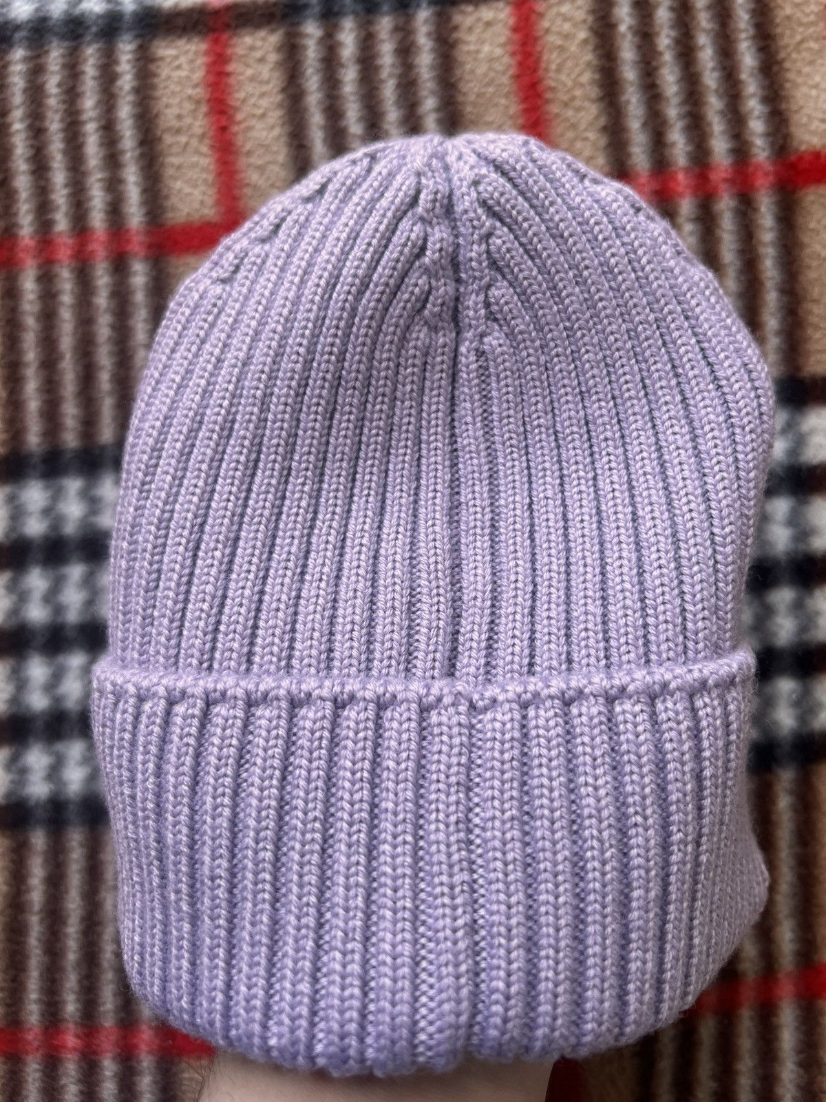 Moncler Moncler Berretto Tricot Beanie Lilac cap hat wool logo purpl Size ONE SIZE - 8 Thumbnail