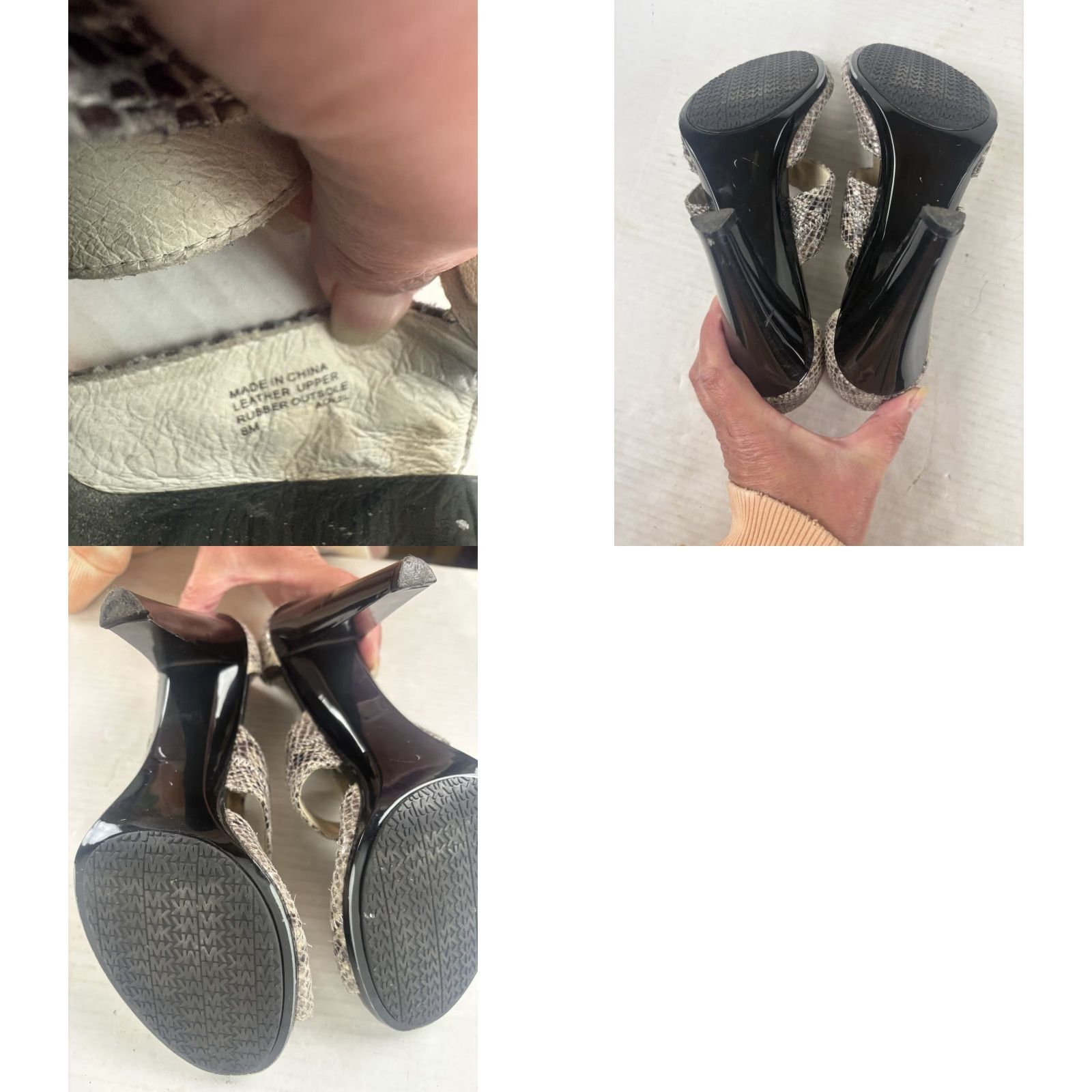 Michael Kors Michael Kors Snakeskin Heels Pump Womens Size 8M Open Toe 4in Ultra High Multicolor Size US 8 / IT 38 - 8 Thumbnail