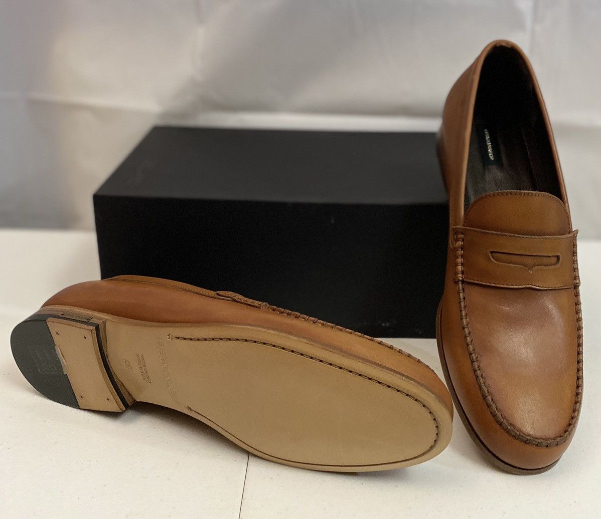 Dsquared2 Dsquared2 🇮🇹 Brown Leather Handmade Penny Loafer 12 NEW Size US 12 / EU 45 - 16 Thumbnail