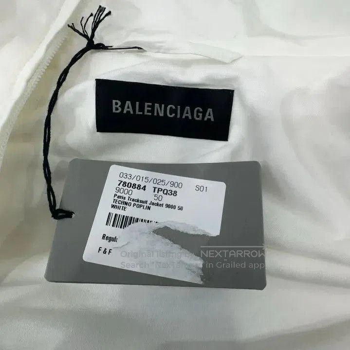 Balenciaga Balenciaga White Letter Print Zip Jacket. Size US L / EU 52-54 / 3 - 5 Thumbnail