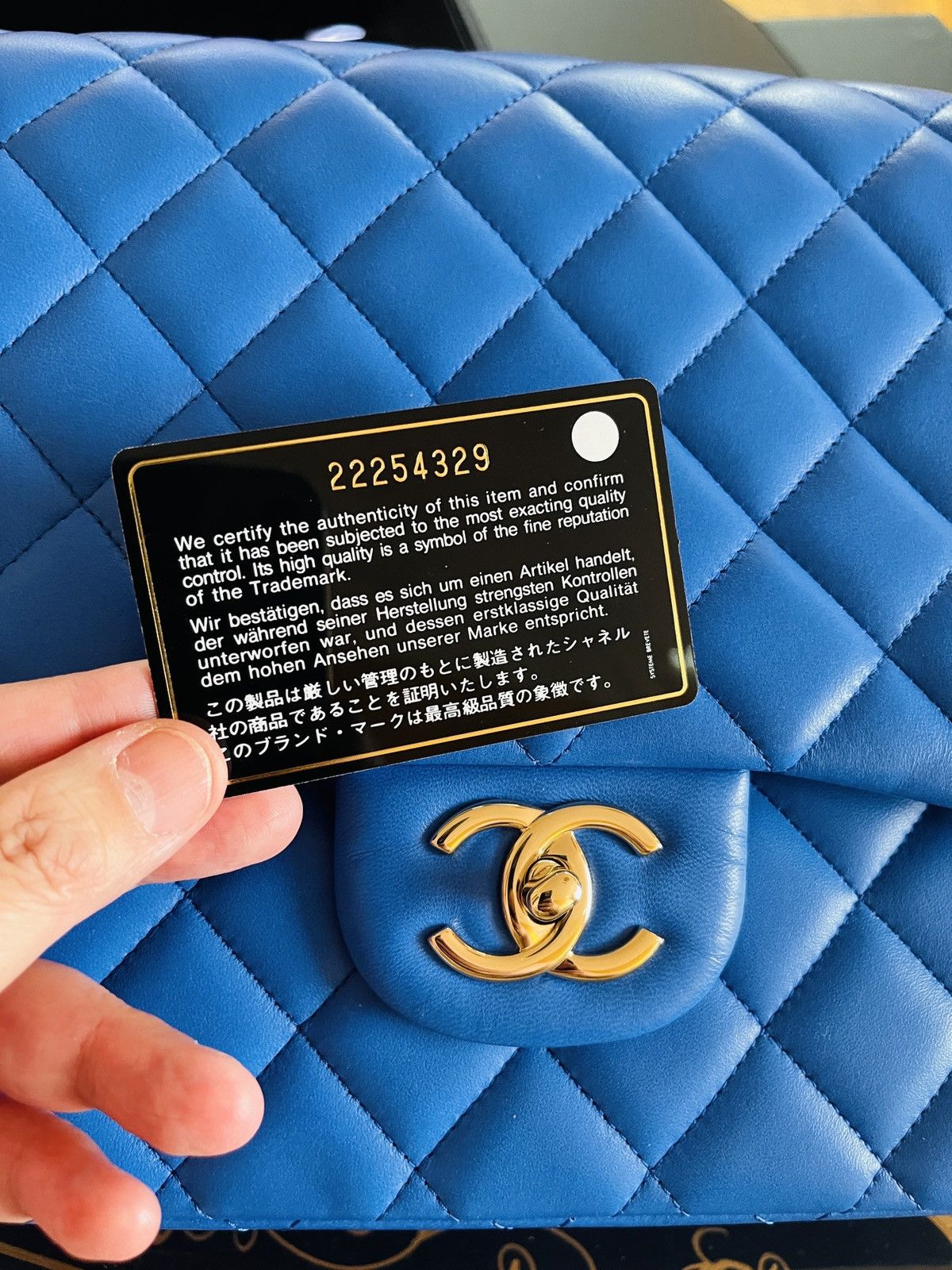 Chanel Stunning Royal Blue Chanel Timeless Classic Maxi Leather Bag Size ONE SIZE - 17 Thumbnail