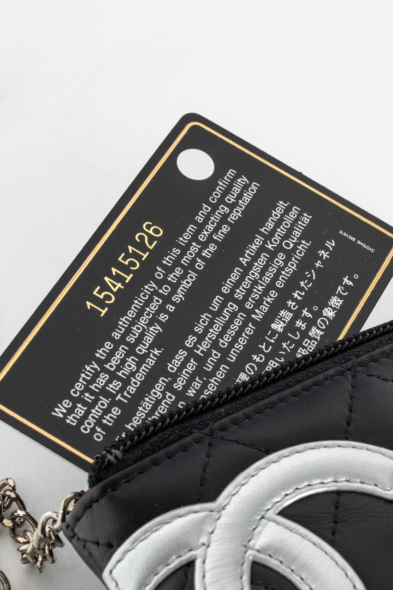 Chanel Chanel 12C Noir & Argen Cambon CC Quilted Card Case Size ONE SIZE - 11 Thumbnail