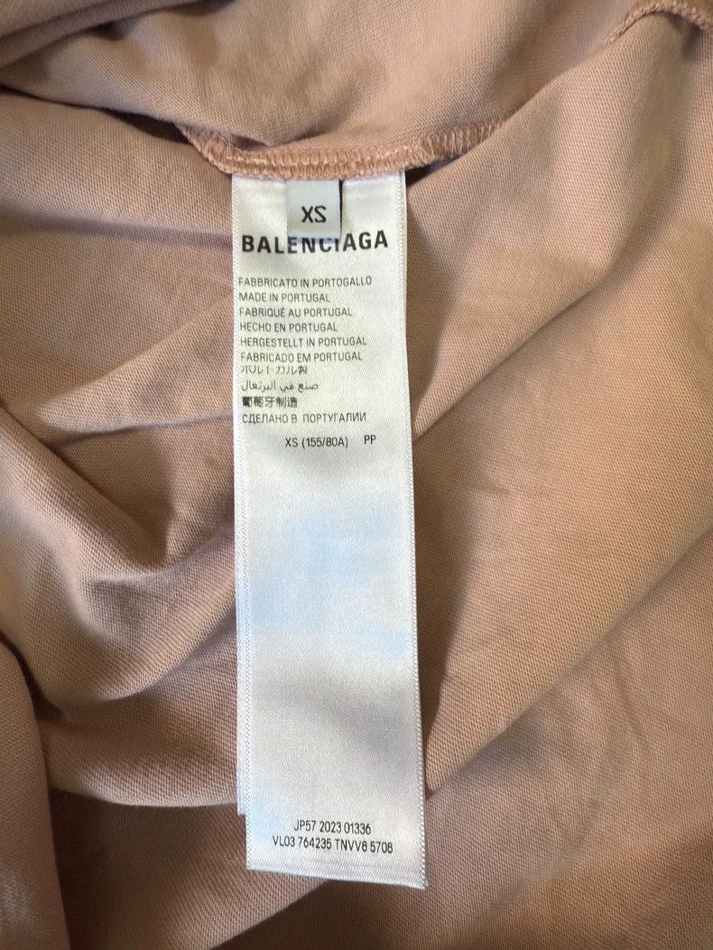 Balenciaga Balenciaga Mirror Light Pink Short Sleeve T-Shirt 2505-Next Size US XS / EU 42 / 0 - 6 Thumbnail