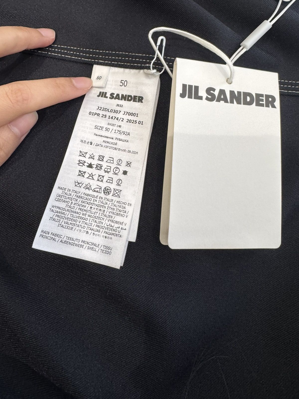 Jil Sander NWT Contrast Stitch Camp Collar Shirt - BLUE, 50 Size US M / EU 48-50 / 2 - 5 Thumbnail