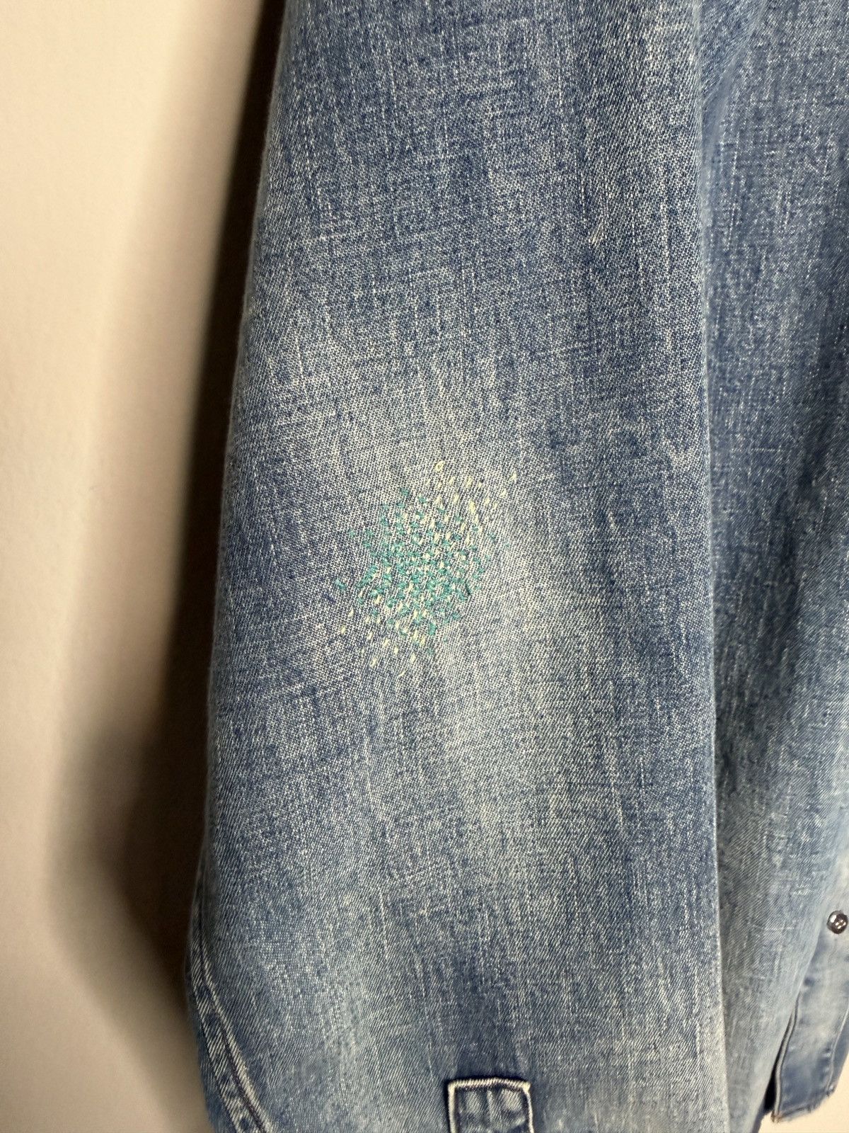 Dior Dior Stitch-Work Embroidery Denim Button Up- Hedi Slimane Size US S / EU 44-46 / 1 - 4 Thumbnail