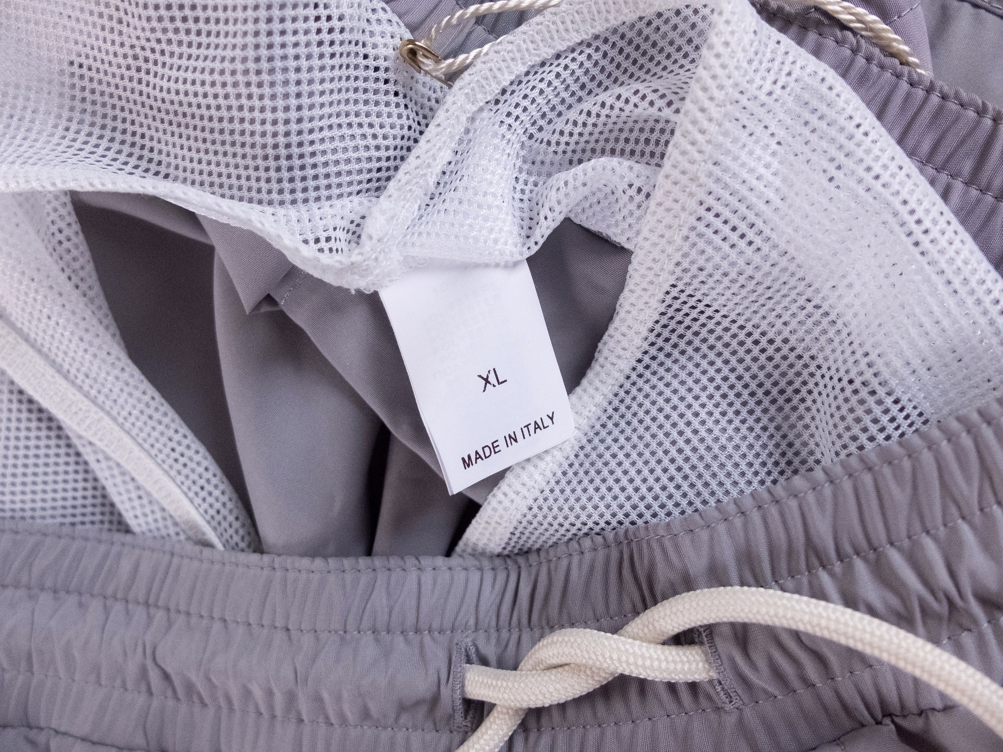 Brunello Cucinelli BRUNELLO CUCINELLI gray logo embroidered swim shorts XL NWT Size US 36 / EU 52 - 9 Thumbnail