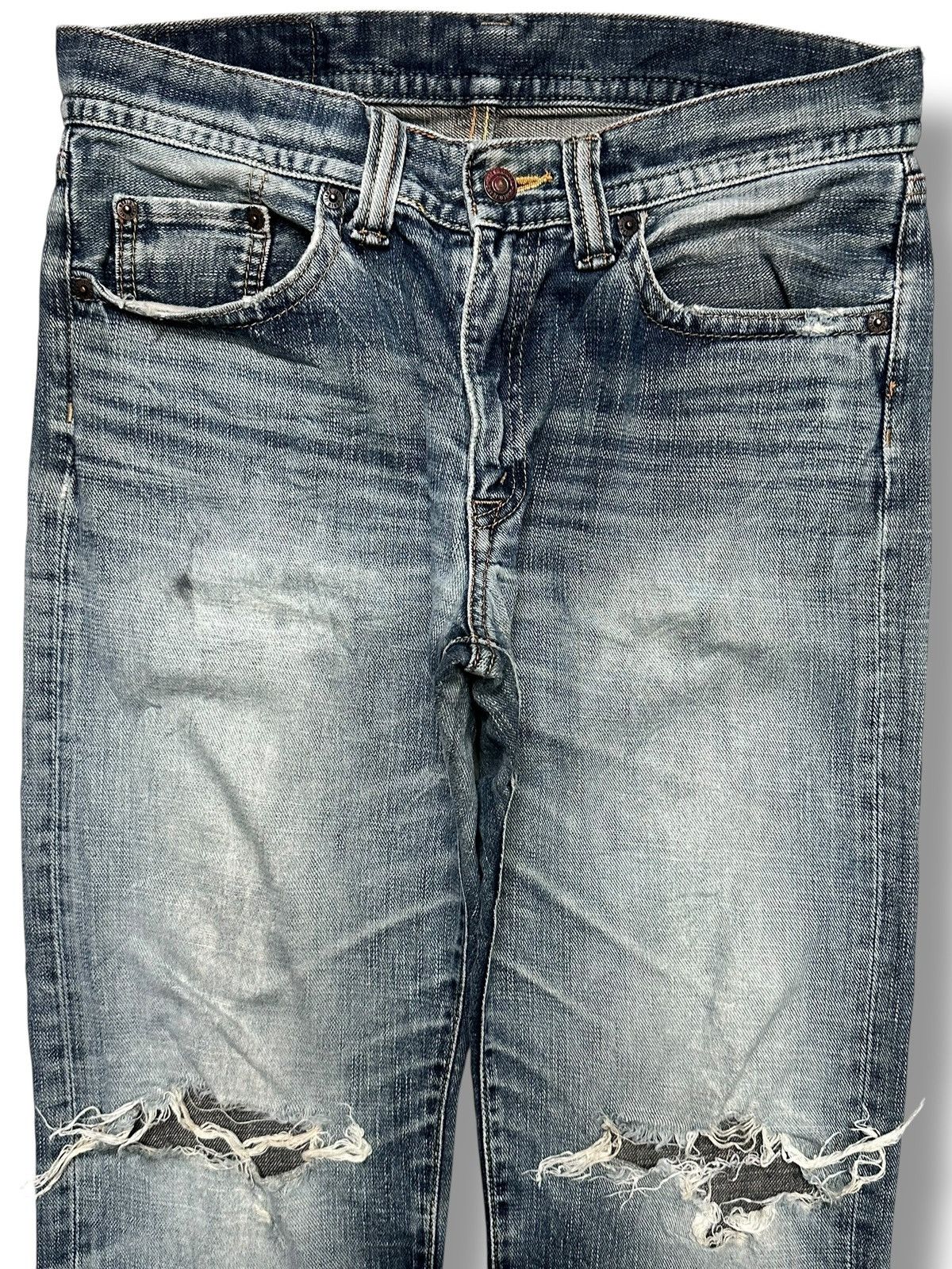 Japanese Brand GILHEART Distressed Japan Denim Straight Jeans With Faded Size US 33 - 2 Thumbnail