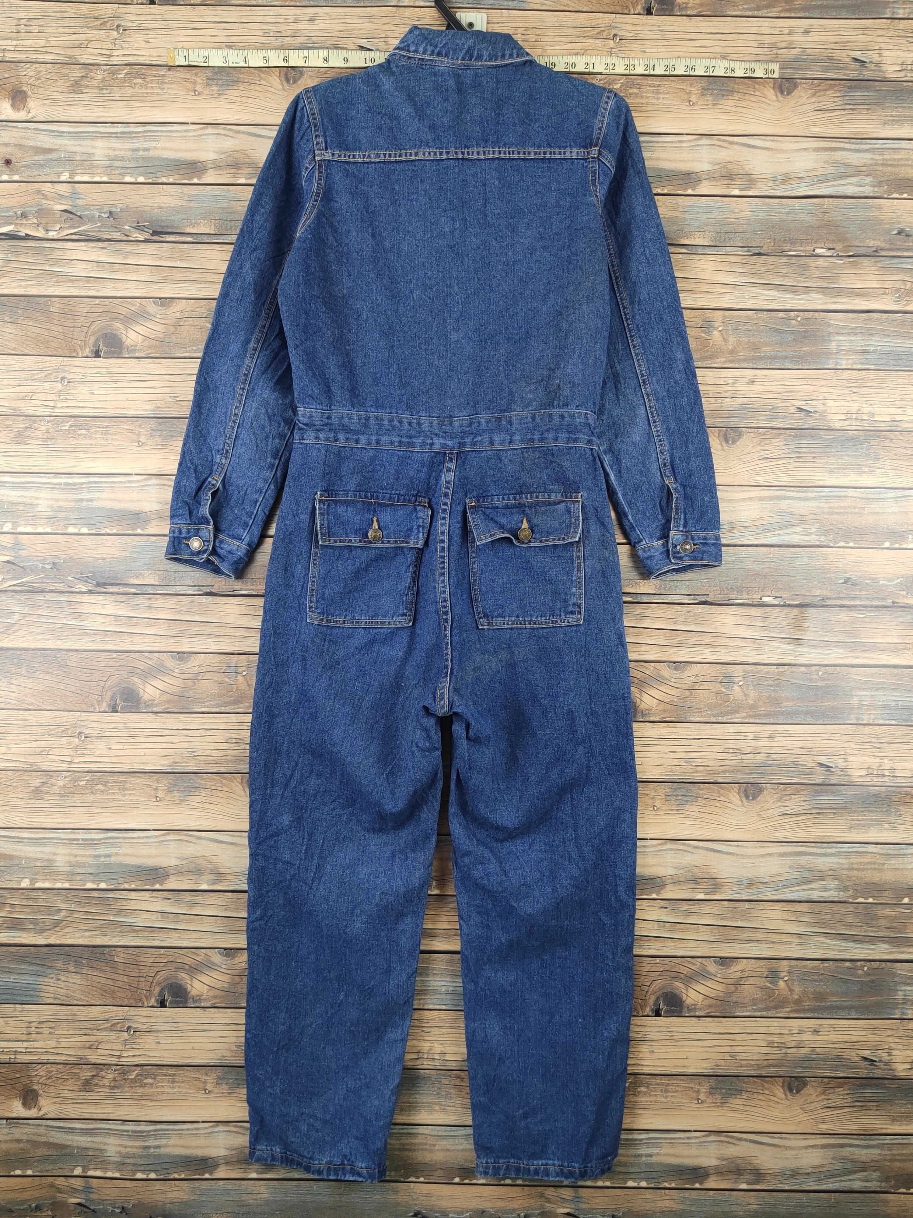 Japanese Brand × Vintage Vintage Japanese Brand Dark Blue Denim Coveralls Size 30" / US 8 / IT 44 - 13 Thumbnail