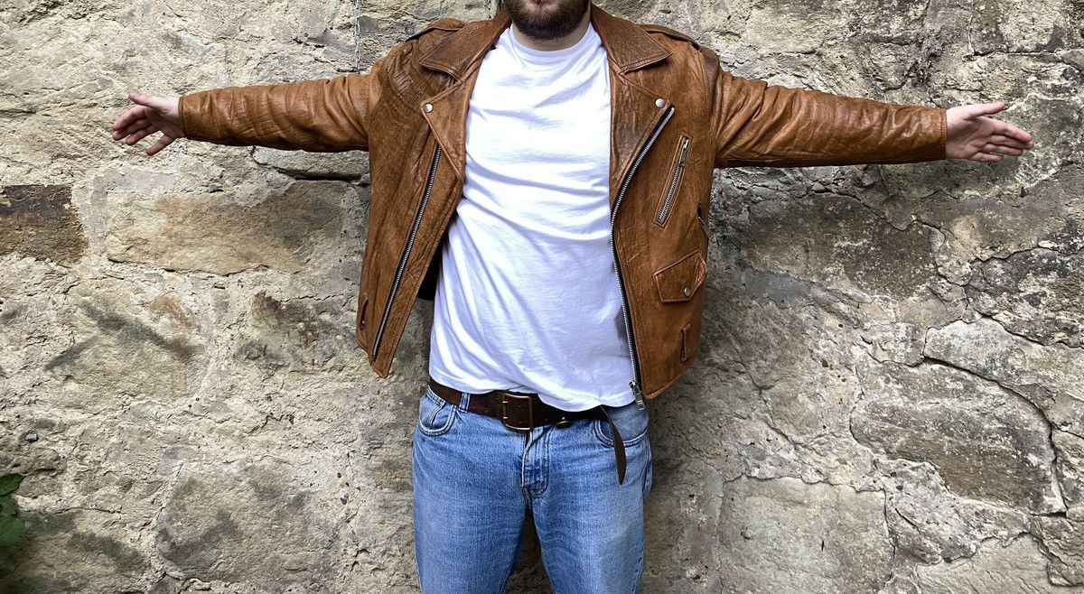 Vintage Vintage 80s Motorcycle Perfecto Leather Biker Jacket Size US L / EU 52-54 / 3 - 8 Thumbnail