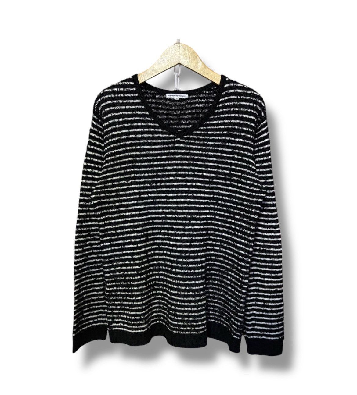Semantic Design Semantic Design Stripe V neck Knitwear | Grailed