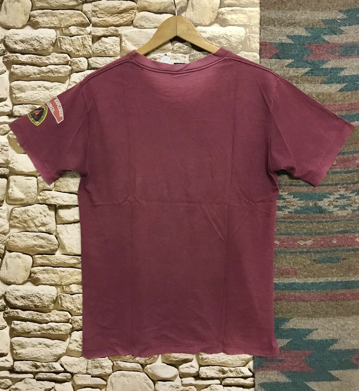 Stussy × Vintage Vintage Stussy Explorer Maroon Sunfaded Tees Size US M / EU 48-50 / 2 - 2 Thumbnail