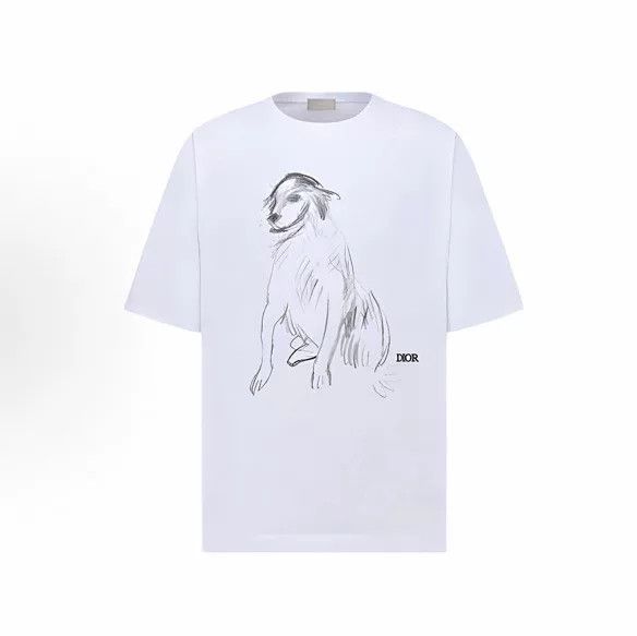 Dior Dior Sketch Puppy Short Sleeve T-Shirt Size US XL / EU 56 / 4 - 1 Thumbnail