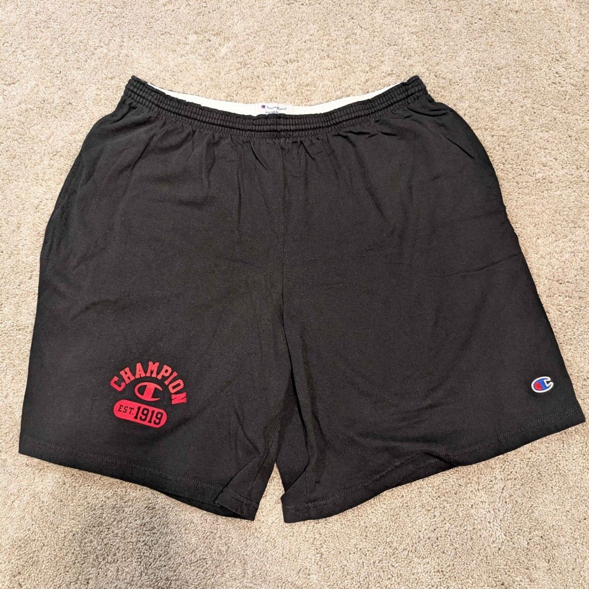 Champion Champion Shorts Mens XL Black Sweat EST 1919 Graphic Size US 34 / EU 50 - 1 Thumbnail