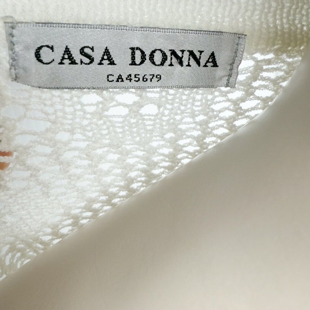 Vintage VINTAGE Crochet Cropped Cardigan Bolero White Casa Donna S Size XS / US 0-2 / IT 36-38 - 5 Thumbnail