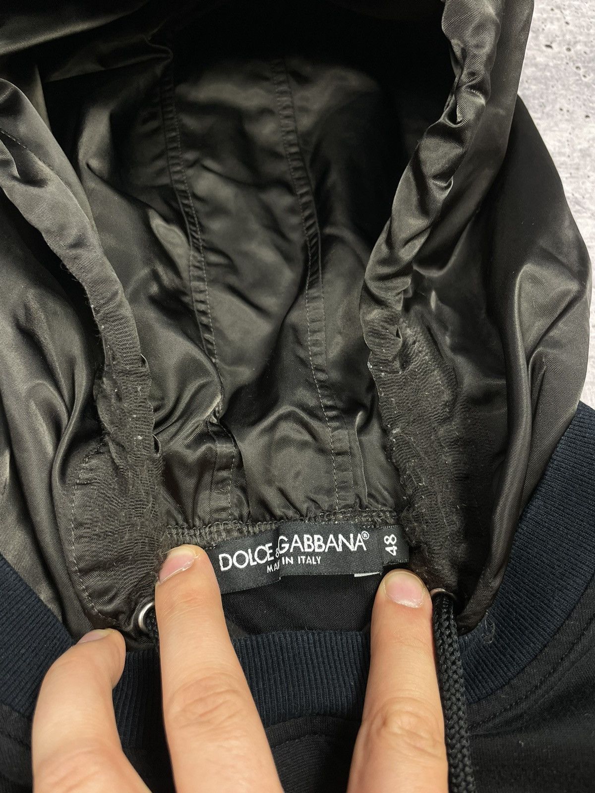 Designer × Dolce & Gabbana Vintage Dolce&Gabbana Blue Big Logo Boxe Nylon Luxury Hoodie Size US M / EU 48-50 / 2 - 9 Thumbnail