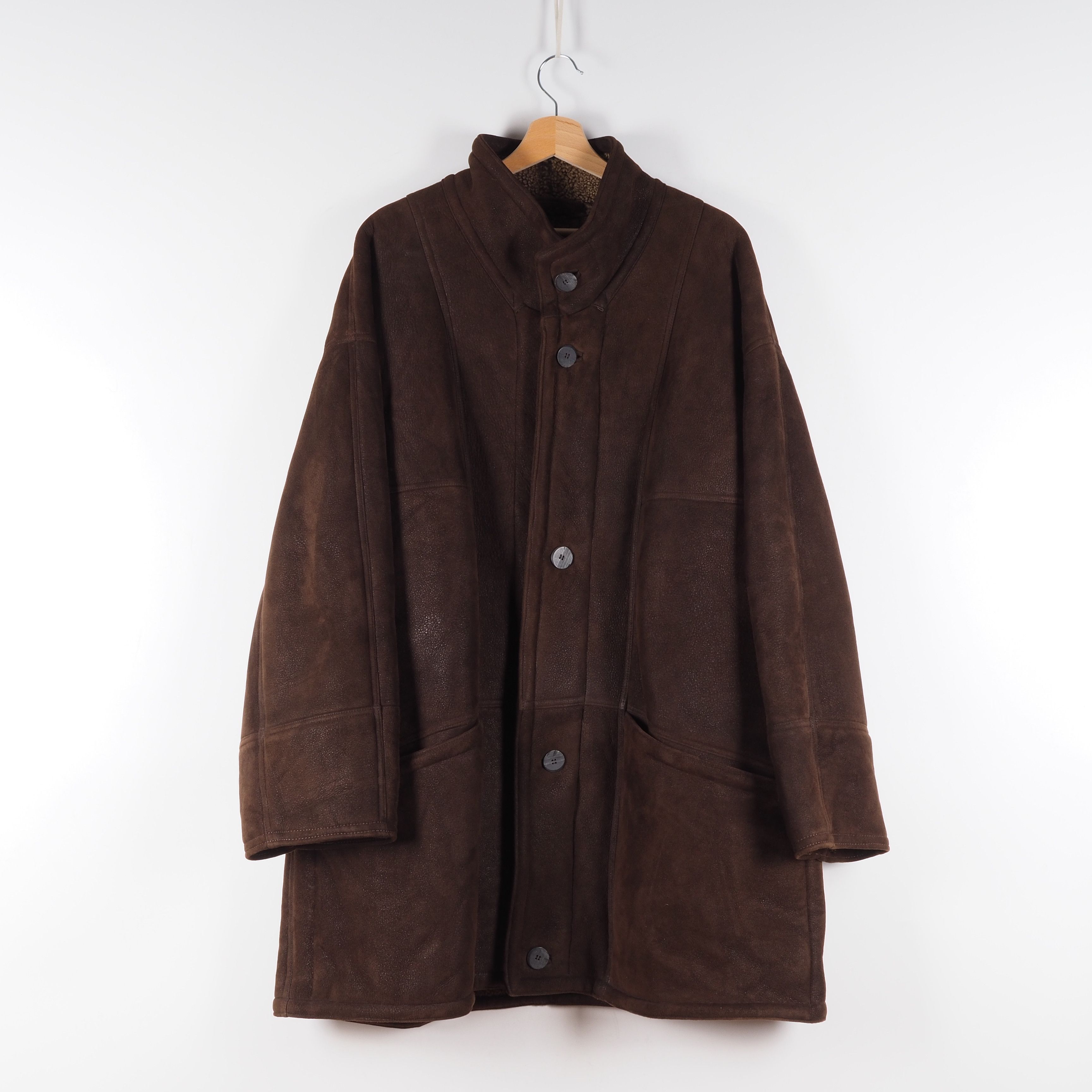 Yves Saint Laurent Yves Saint Laurent YSL Vintage Merino Shearling Coat Brown Size US XXL / EU 58 / 5 - 1 Thumbnail