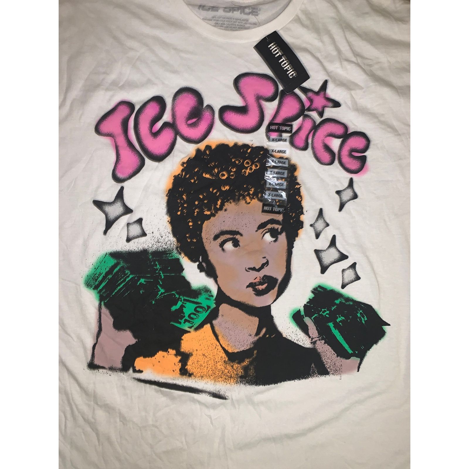 Hot Topic Ice Spice Graphic T-Shirt White Men’s XL NWT Size US XL / EU 56 / 4 - 4 Thumbnail