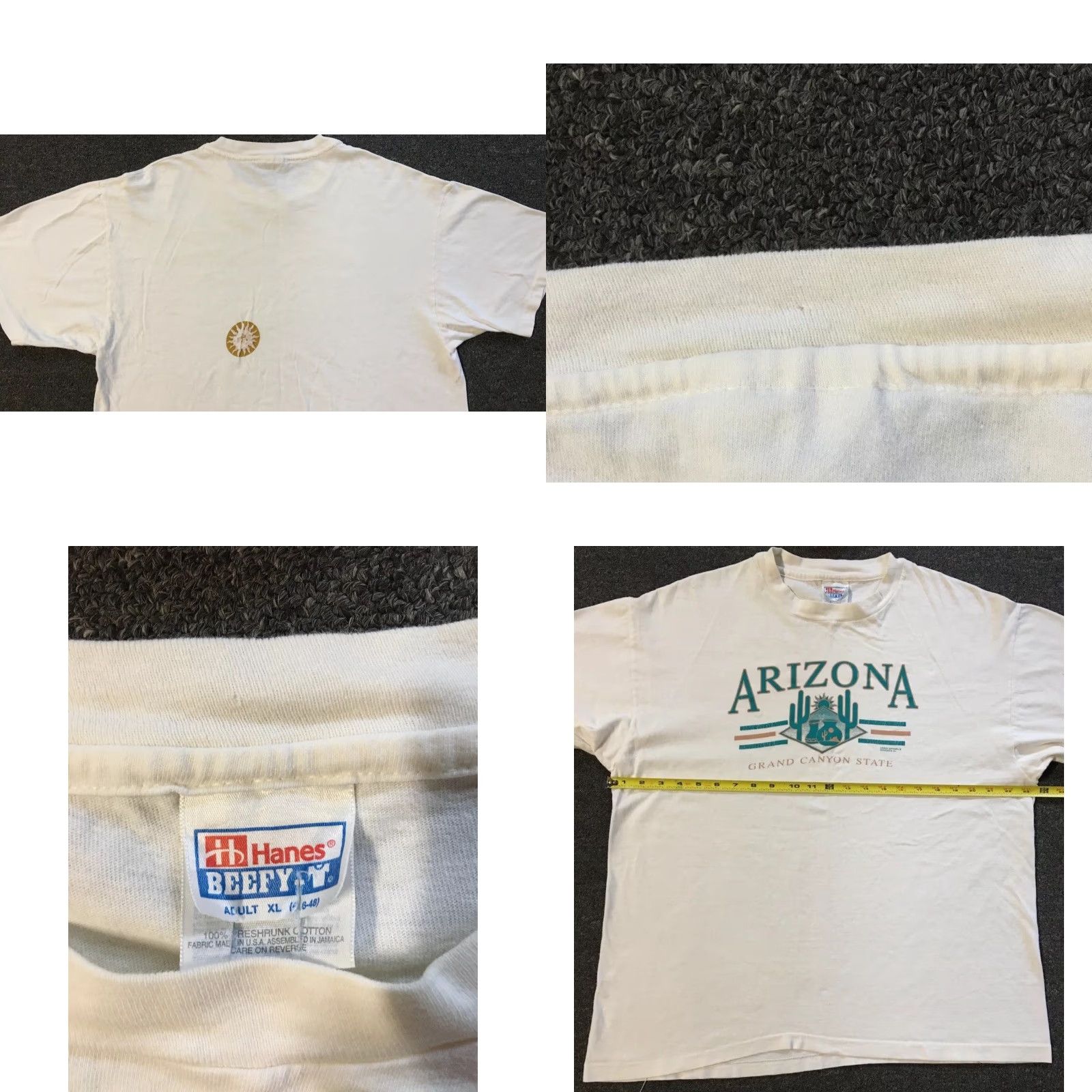 Vintage VINTAGE Arizona Cactus Shirt L White 90s Distressed Graphic Sun Palm Trees Grunge Western Casual Mens T-Shirt Size US L / EU 52-54 / 3 - 10 Thumbnail
