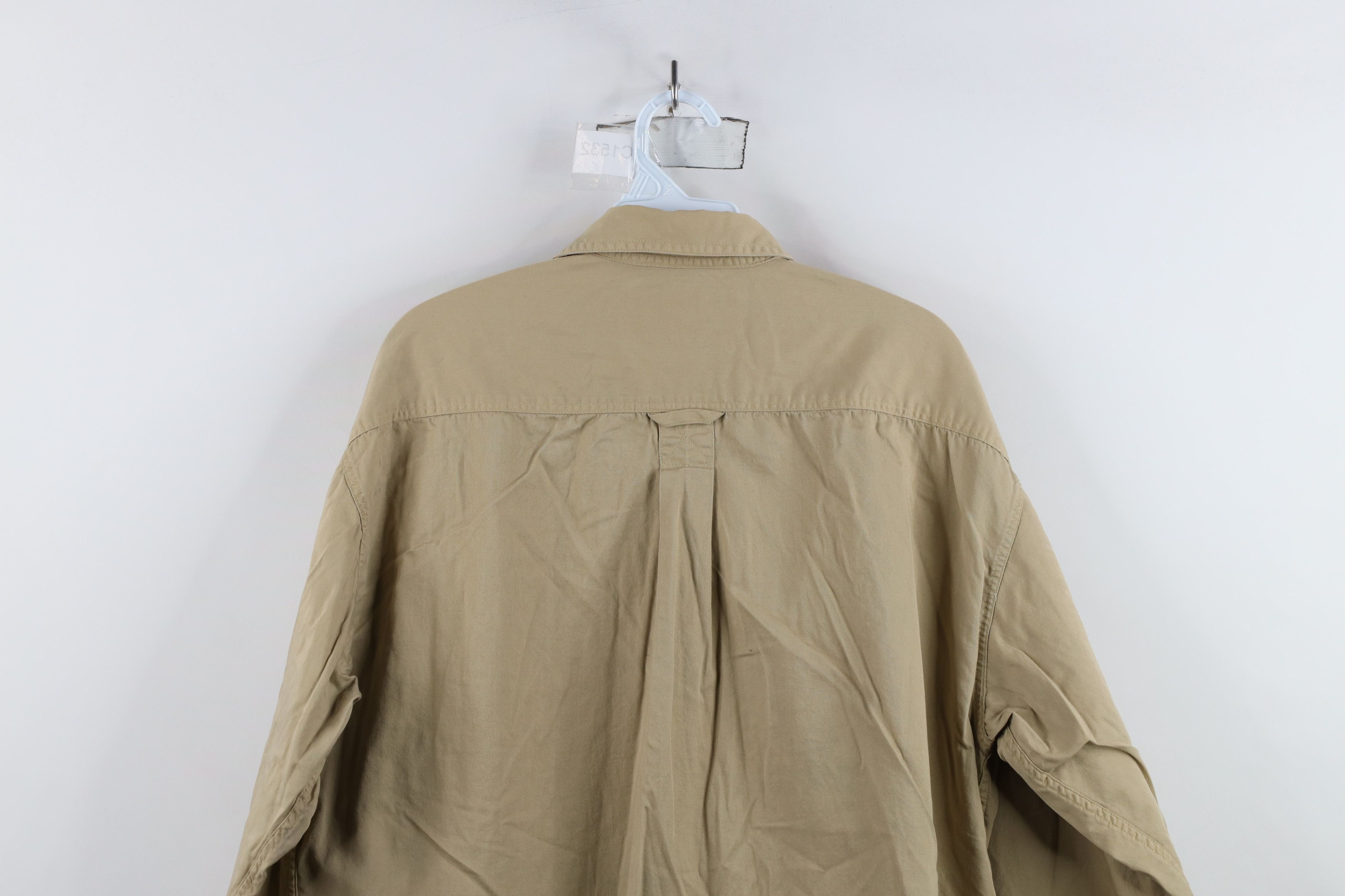 Helly Hansen × Vintage Vintage 90s Helly Hansen Spell Collared Button Shirt Beige Size US M / EU 48-50 / 2 - 14 Thumbnail
