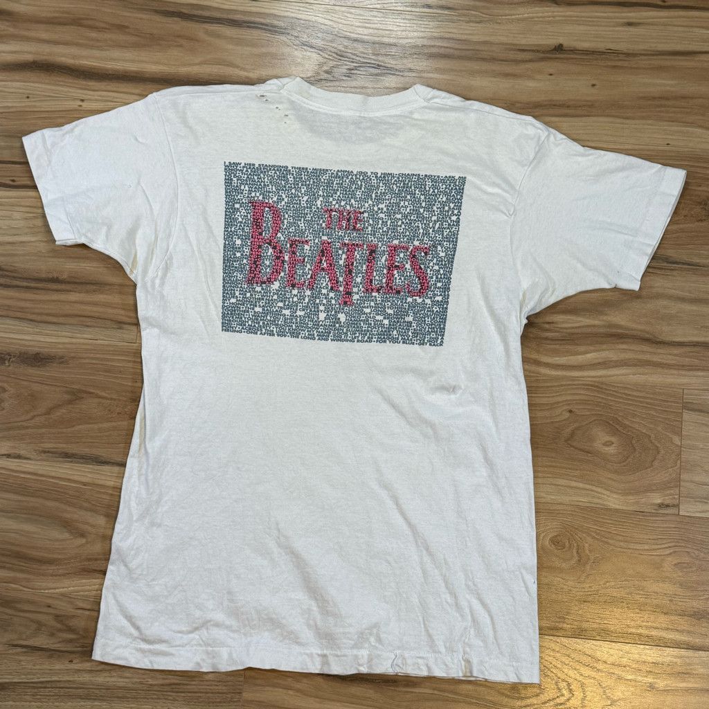 Japanese Brand The Beatles Men’s Small White Album Song Text T-Shirt Size US S / EU 44-46 / 1 - 2 Thumbnail