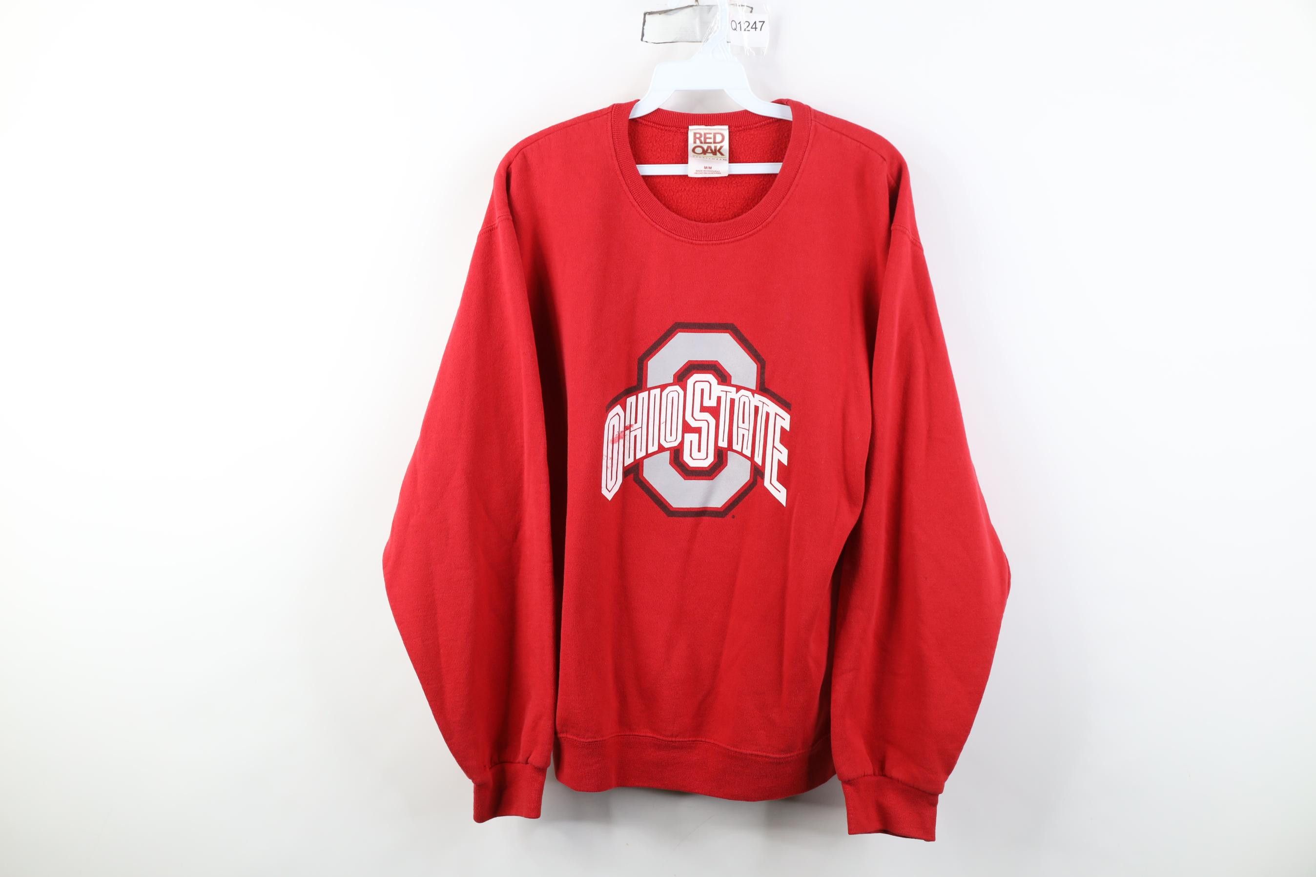 Vintage Vintage 90s Ohio State University Crewneck Sweatshirt Red Size M / US 6-8 / IT 42-44 - 1 Thumbnail