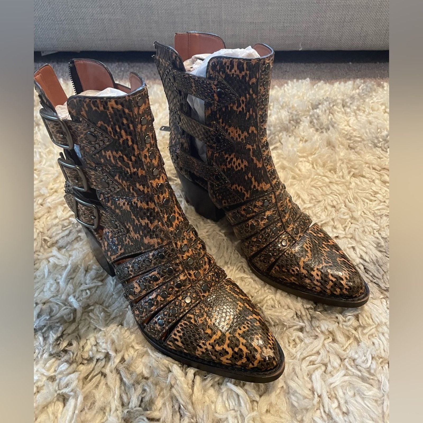 Coach Coach Snakeskin Bootie Size US 7 / IT 37 - 4 Thumbnail